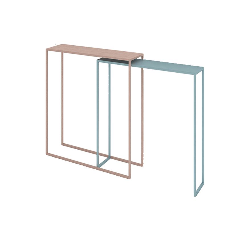 Alloy Sled Base Pub Table in Ink/Peony/Lime Green with Pull Out Feature