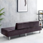 24.4" High Armless Sofa with Tight Back for Apartment Faux Leather