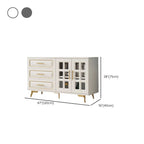 Casual Composite Wood Combo Dresser with 4/5/3 Drawers, Hutch, 2 Interior Shelves, Horizontal