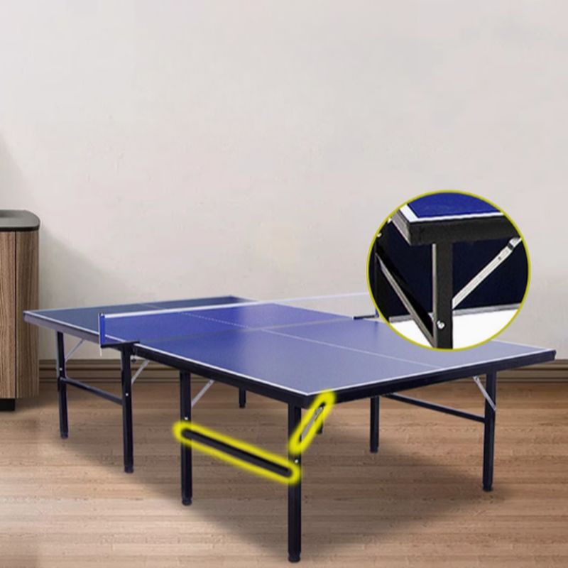 Indoor and Outdoor Ping Pong Table with Cerulean Synthetic Laminate Top and Included Table Tennis Paddle
