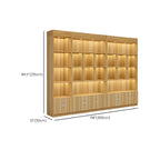 Multi-shelf Modern & Contemporary Style Wood Hutch Cabinet for Living Room