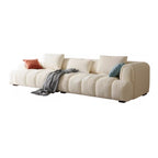 Beige Standard Sofa with Arm and 5 Pillows/4 Pillows