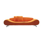 Armless Sofa 25.59" High Contemporary for Apartment Wooden Frame