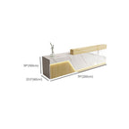 Rectangular Reception Desk with Locker, Hutch, Keyboard Tray, Cable Management, and Filing Cabinet in Manufactured Wood Top