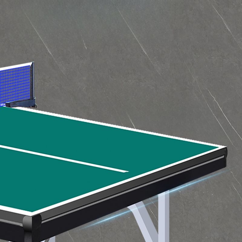 Versatile Indoor and Outdoor Ping Pong Table with Olive Green Synthetic Laminate Top and Included Table Tennis Paddle