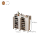 Bambusa 7-tier/6 Tiers/8-tier Shoe Displays with Horizontal Sloping Shelves and Dustproof Cover