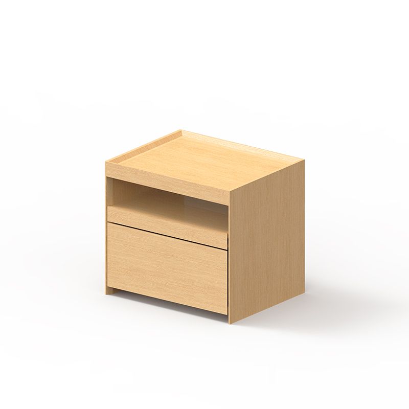 Modish Nightstand With Drawer Organization with 1 Drawer and Lumber Countertop