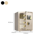 Steel Security Safe with Battery, Pry Resistant, Keys, Interior Lining, and Shelves