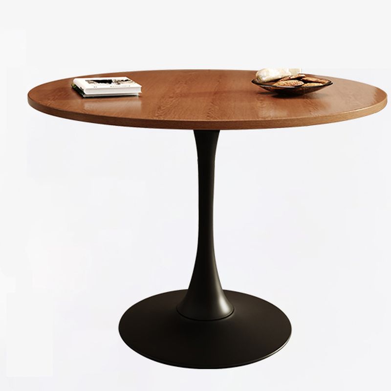 Composite Wood Dining Table with Pedestal Base, Scratch-proof, for 2-seater/Seating for 4