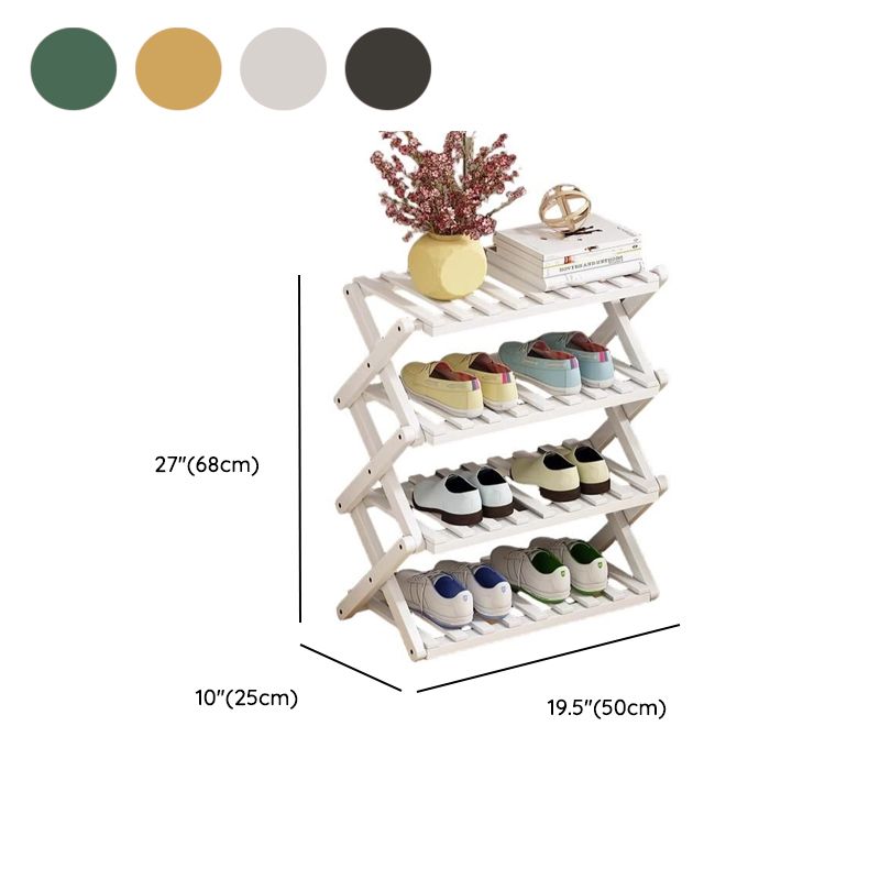 Art Deco Bambusa X-Shape Shoe Rack with 4/5/3 Shelves for 1-20 Pairs in Drawing Room