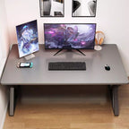 Chalk Minimalist Gaming Computer Desk with Crack Resistant Sled Base and Independent Structure, Featuring Wire Management and Engineered Wood Top