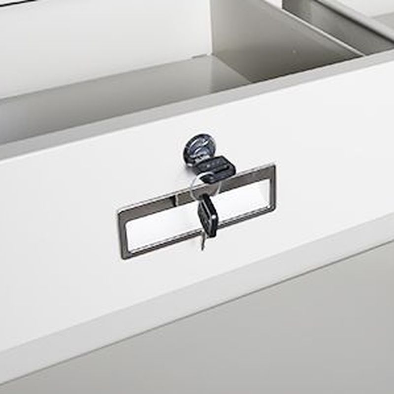 Chalk Steel Supplies Cabinet with Scratch Resistant Drawers, Adjustable Shelving, Locking Door, 2-Wide