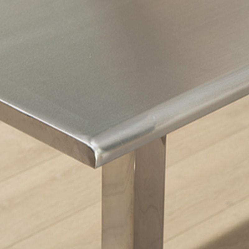 Simplistic Bench with Eased Edge, Assembly Required, Alloy/Composite Wood Cover, Rectangle Shape