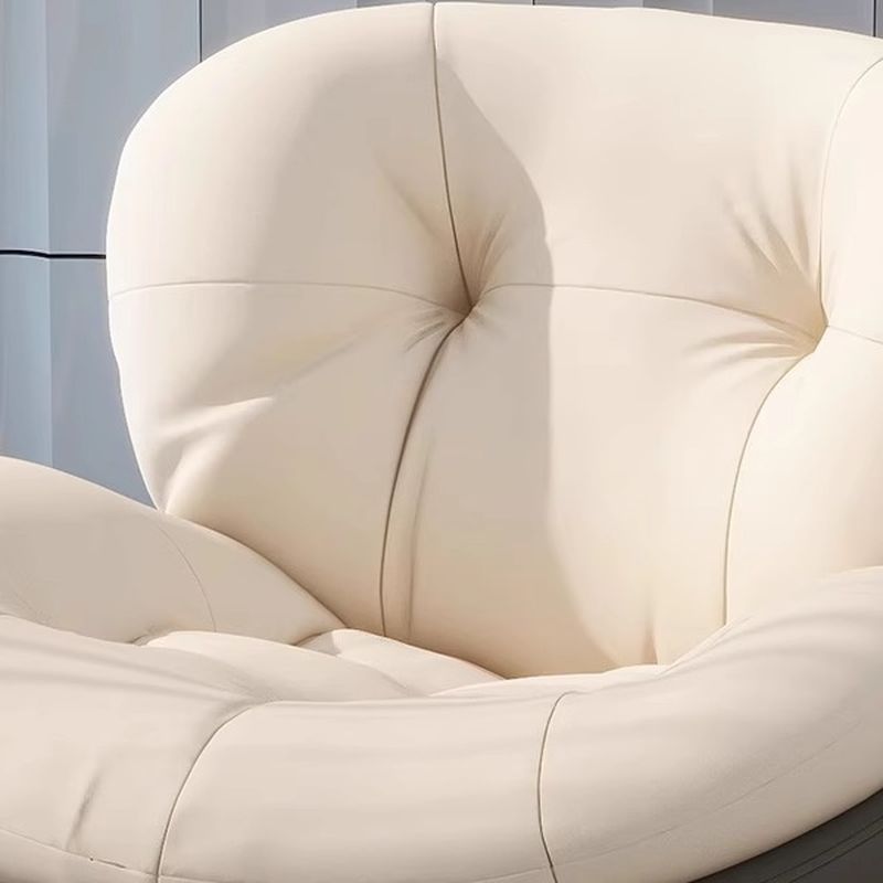 Contemporary Upholstered Rocking Armchair with Padded Flared Arm