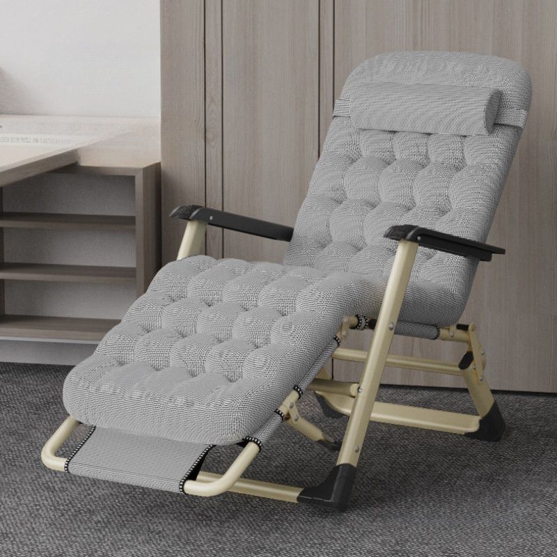 Contemporary Solid Color Reclining Chair with Non-Rocking Base, Removable Cushion, Locking Back Angle, Decorative-Stitched Tufting, and Independent Back Movement