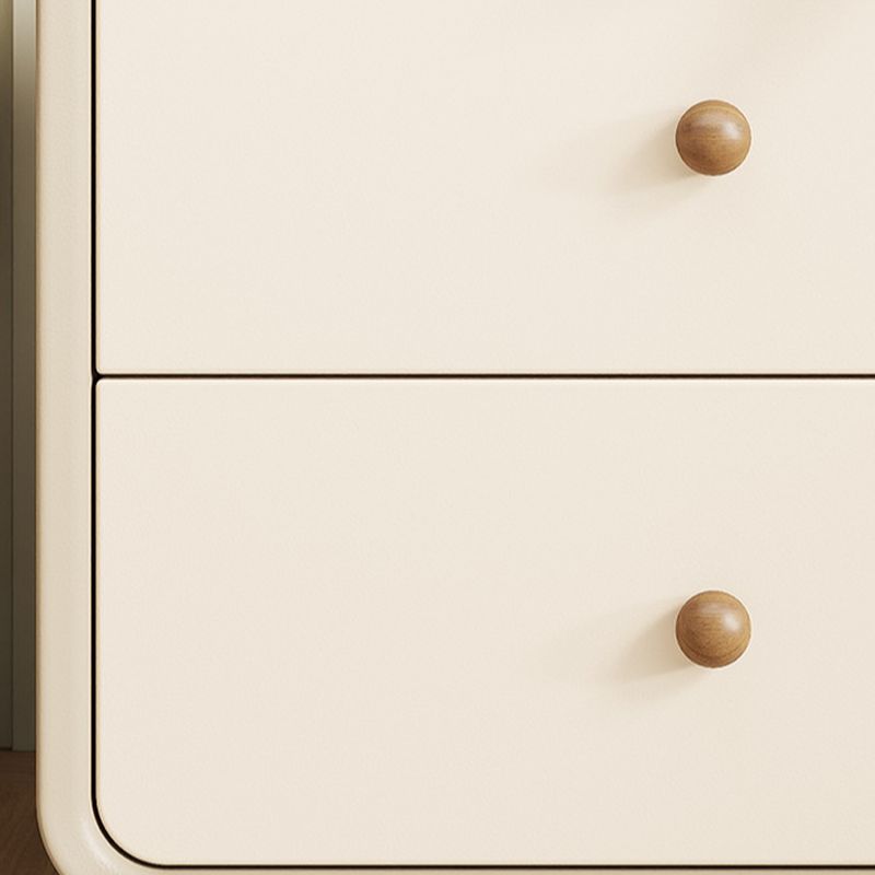 Modish Nightstand With Drawer Organization, 2 Drawers, and Pleather Countertop