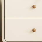 Modish Nightstand With Drawer Organization, 2 Drawers, and Pleather Countertop