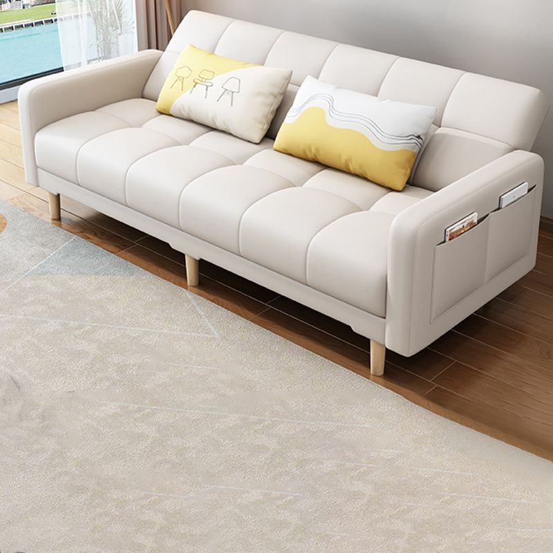 Modern Wood Frame Sofa with Anti Cat Scratch Fabric and Pillow Back