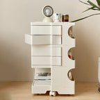Modern All Ages Use Plastic Utility Cart with Wheels and Shelves
