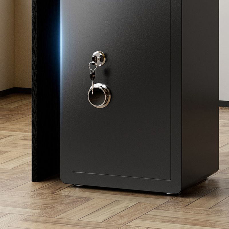 Steel Security Safe, Pry Resistant, Lockable with Keys, Interior Lining and Shelves