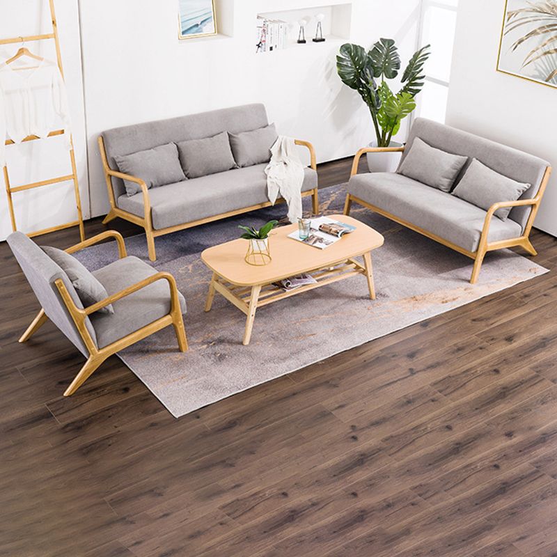 Comfortable Scandinavian Sofa with Foam Cushioning and Non-Skirted Design