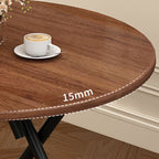Laminate Dining Table with Crossed Legs, Foldable Square Design for 2-Seater, Anti-Fouling