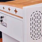 White Industrial Steel Full Podium with Storage