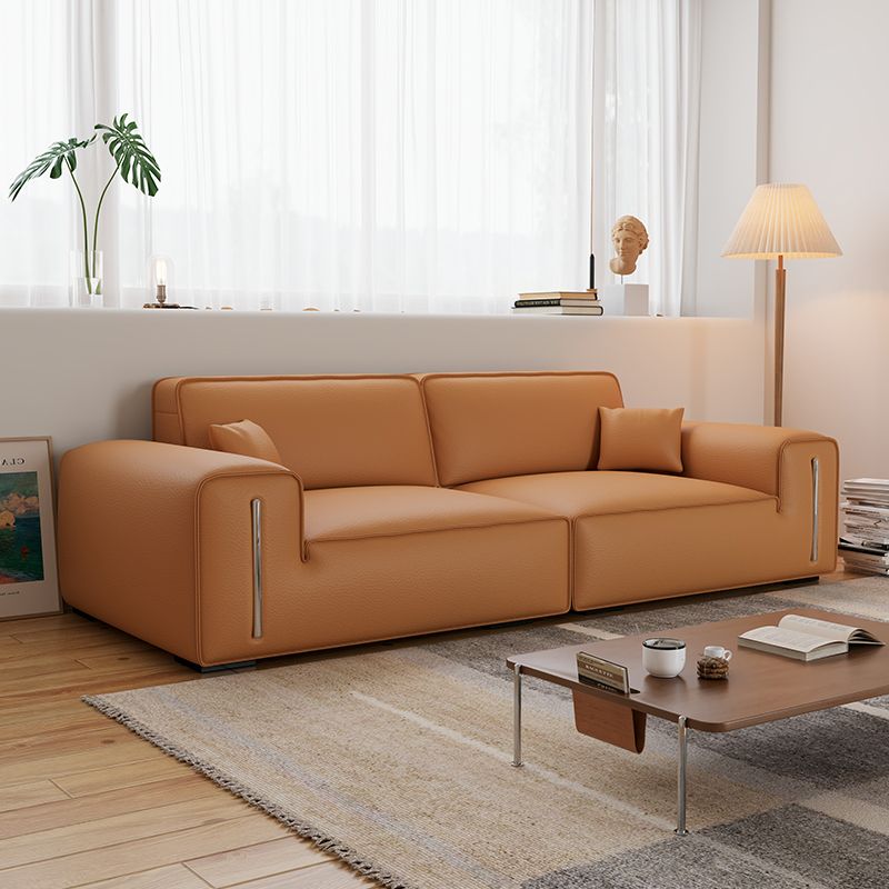 Drawing Room Standard Sofa in Black/Light Gray/Light Brown with Armrest