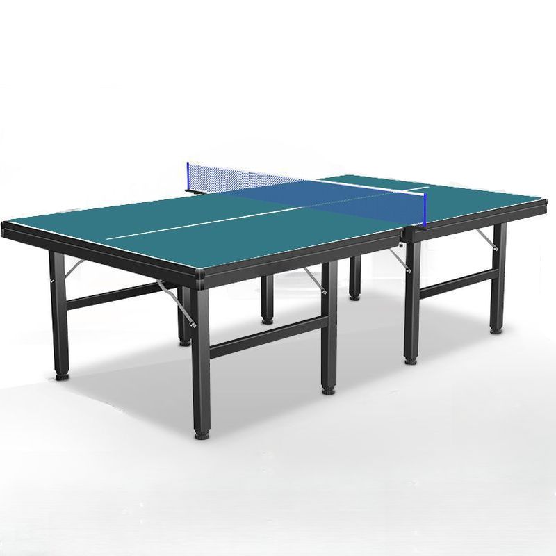 Indoor Ping Pong Table with Olive Green Synthetic Laminate Top, Includes Table Tennis Paddle