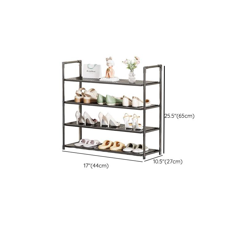 Modern Rectangle Ink Metal 21-30 Pairs/11-20 Pairs/1-10 Pairs Shoe Rack for Drawing Room with 7 Shelves/6 Shelves/4 Shelves