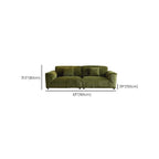 Drawing Room Standard Sofa/Loveseat in Soft-pile Fabric with Sage Upholstery and Armrest