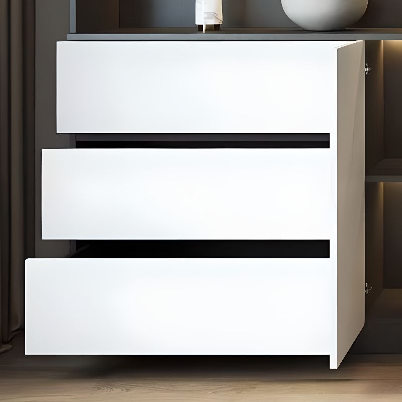 Storm Gray Microwave Shelf Cabinet, Wide Size, 2 Shelves, Self-supporting