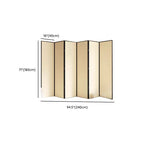 Minimalist Beige Screen Divider with Opaque Light Filtration, Fold-up Natural Wood Frame, and Independent Design