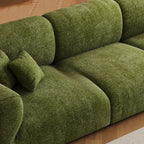 Drawing Room Standard Sofa/Loveseat in Soft-pile Fabric with Sage Upholstery and Armrest