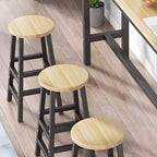 Modern Light Wood Rectangular Bar Set with Trestle Base and Counter Height (100cm)