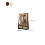 Modern Simple Style Coat Tree with Container Storage, 1 Basket, and 4 Hooks