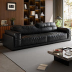 Tear Resistant Convertible Sofa in Black with Arm