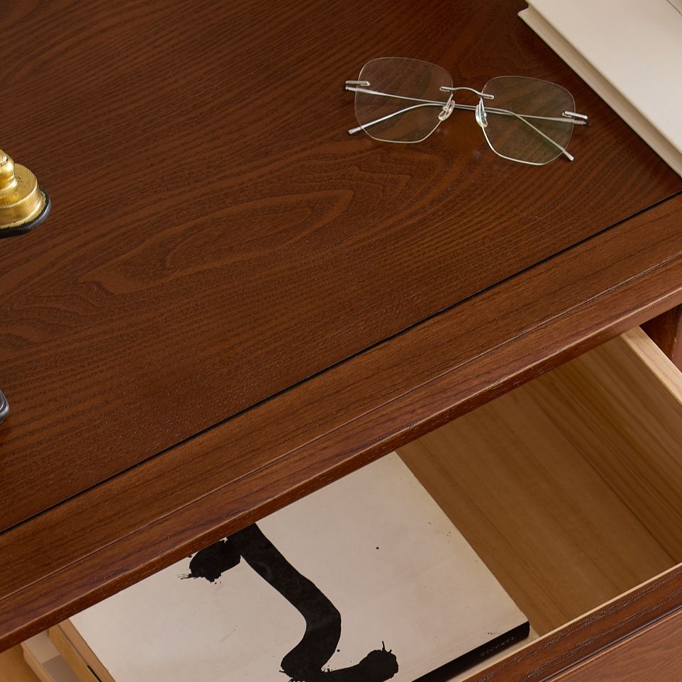 Cocoa Trendy Ash Wood Console Dresser/Semainier with 9/7/6 Drawers, Integrated Cable Management, Horizontal/Vertical