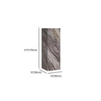 Tan Square Marble Pattern Stone Display Table with Unfinished Finish, 30 to 39 in/20 to 29 in Height, Up to 19 in Size