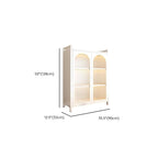 Vertical Steel Shelf Organizer with 6 Shelves and Lucite Door, Closed Back