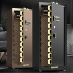 Steel Security Safe with Battery-Powered Lockable System, Keys, Interior Lining, and Shelves