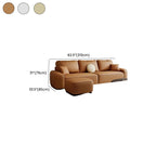 Modish Solid Color Scratch-durable Standard Sofa in Light Gray/Light Brown with 3 Pillows, Seats 3/2-seater