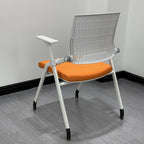 Simple Ergonomic Office Chairs with Adjustable Back Angle in Light Blue/Light Green/Citrus Color Upholstered Armrest