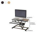 Casual Engineered Wood Notebook Stand with Adjustable Height and Shelves