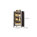 Storm Gray Microwave Shelf Cabinet with Metal Countertop, Self-supporting