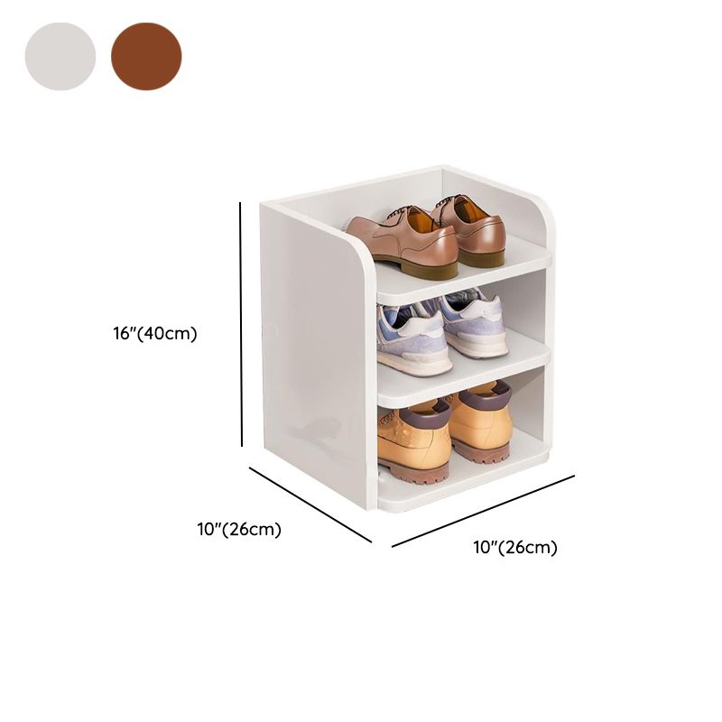 Composite Wood Square Shoe Storage with Capacity for 1-10 Pairs in Drawing Room, Includes Individual Shoe Cubby Holes and Closed Back