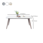 7-Piece Metal Modern Dining Set with Slate Table Top and Upholstered Chairs in Violet Color