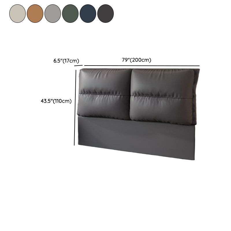 Trendy Panel Headboard in Laminate with No Distressing, Rectangle Shape for King/Queen/Full Bed, Featuring Sponge Upholstery and Standard Height