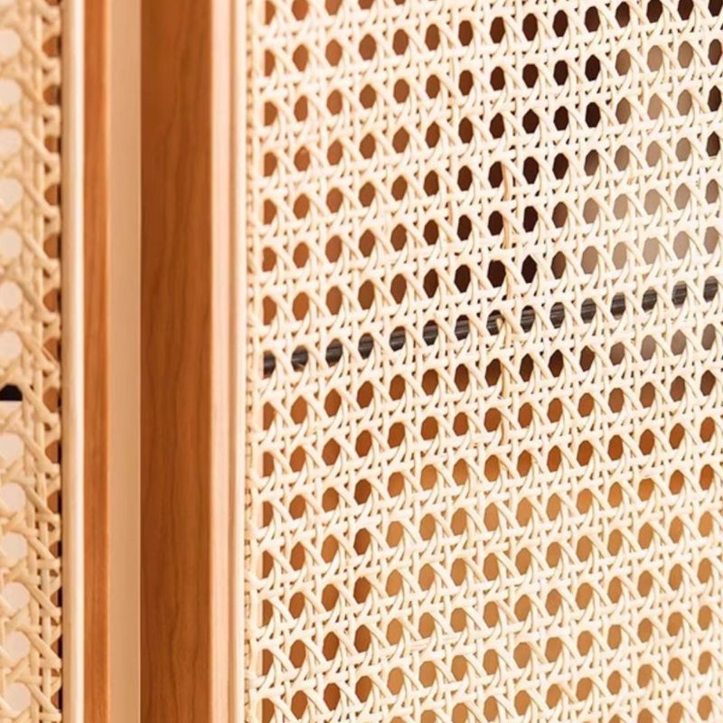 Indoor Translucent Folding/Single Panel Temporary Wall Panels with Shelf and Cane Material, Self-supporting