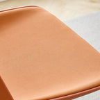Minimalist Light Gray/Chalk/Tangerine Soft Seating Pail Bistro Stool with Flexible Height, Rotatable, and Rear